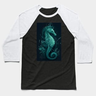 Bioluminescent Seahorse Baseball T-Shirt